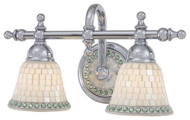 Piastrella 2 Light Bath Chrome
