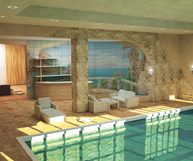 Фотоплитка для бассейна