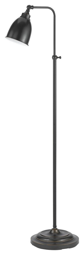Benzara BM225100 Metal Round 62" Floor Lamp with Adjustable Pole, Dark Bronze