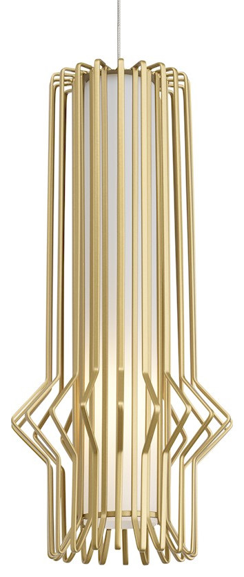 Tech Lighting MO Mini Syrma Pendant, Gold/Satin Nickel - 700MOSYRGS