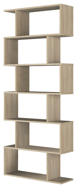Athena Tall Shelving Unit, Natural Wood
