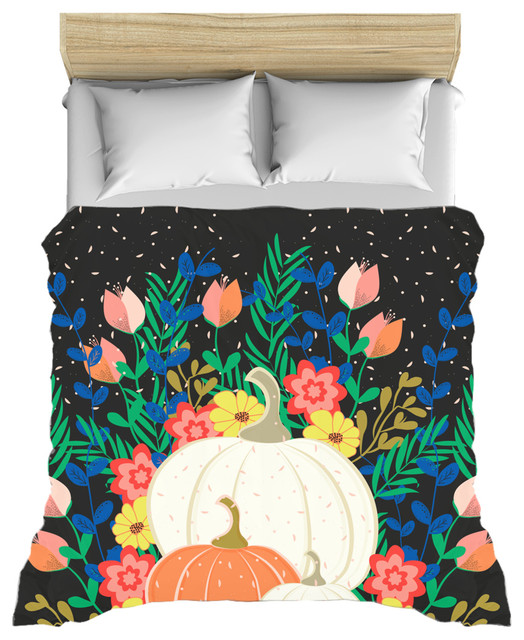 Pumpkins Black Duvet Cover Farmhouse Duvet Covers And Duvet