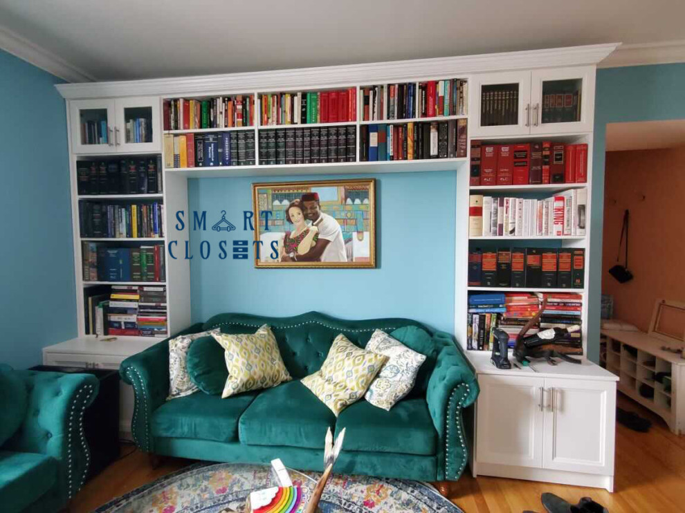 White Bookshelves for Home Library Designed by Smart Closets