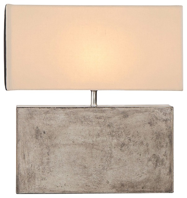 Nellcote Matteo Modern Clic White Shade Concrete Table Lamp Large Nellcote Matteo Modern Clic White Shade Concrete Table Lamp Large