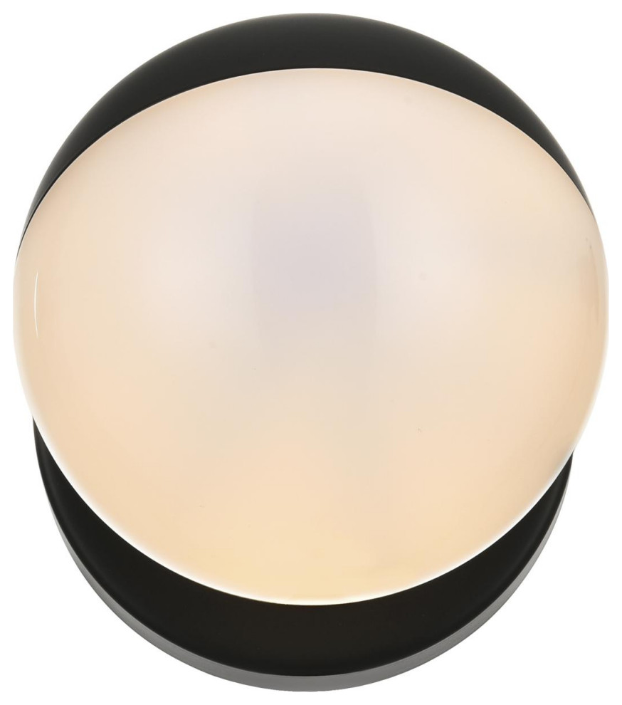 Majesty 1 Light Bathroom Vanity Light, Black Midcentury Bathroom