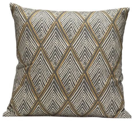 Rhombi Pillow Greystone