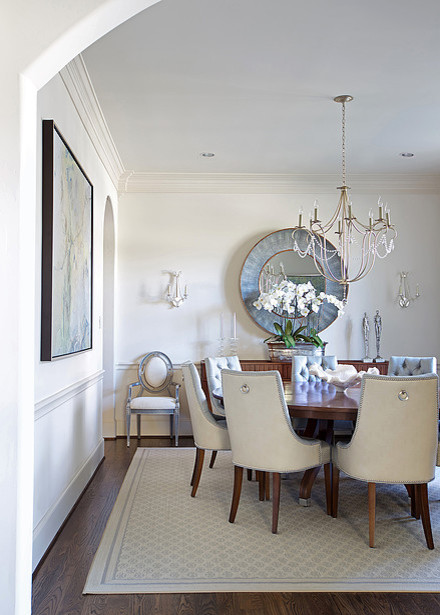 Transitional dining room photo in Houston