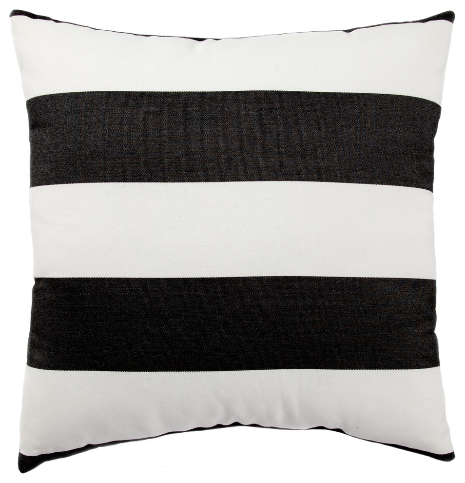 Jaipur Living Cabana Black White Stripe Indoor Outdoor Throw