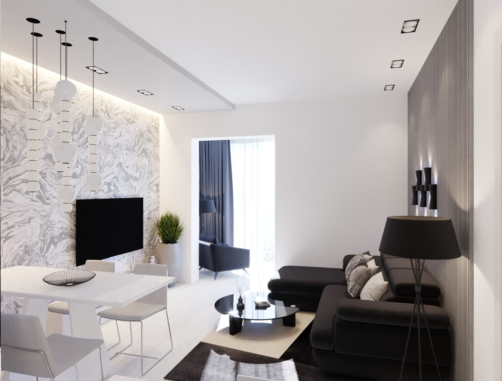 Светлый интерьер в современном стиле