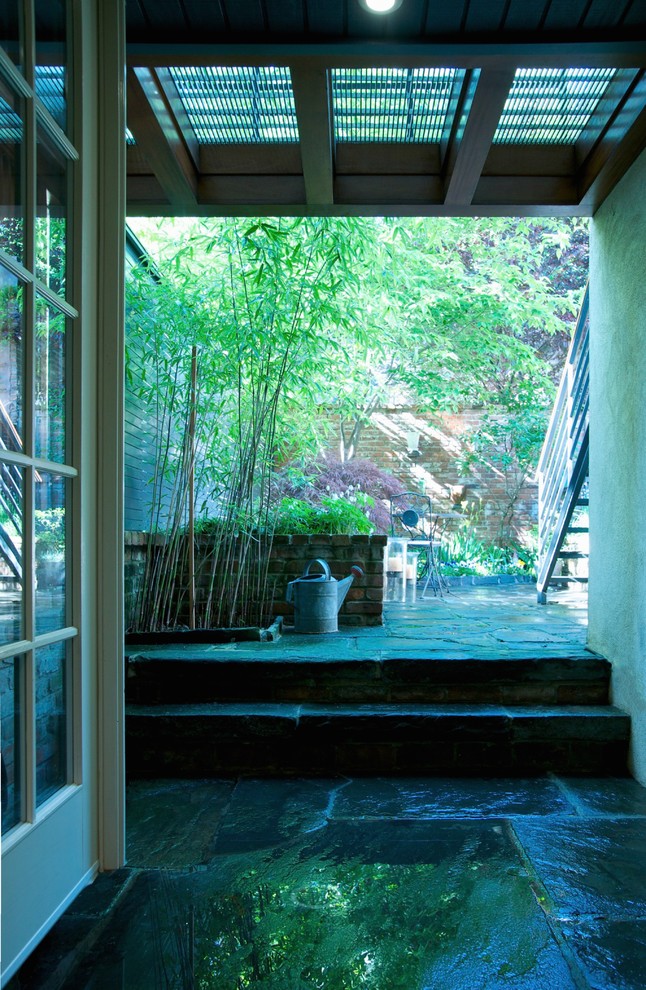 This is an example of an asian patio in New York.