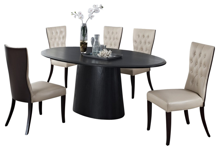 Lilou Dining Set in Espresso and Beige