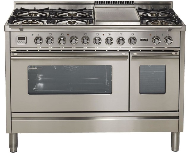 Ilve 48 Inch Dual Fuel Freestanding Range Contemporary Gas Ranges