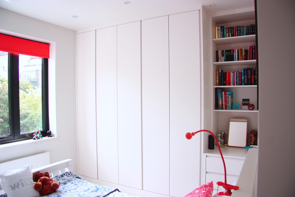 Kids Room Spray painted white wardrobe