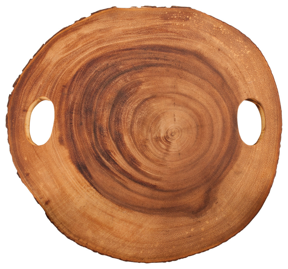 Rustic Farmhouse Wood Slice Cheese Board - Contemporary - Cutting Boards - by True Brands | Houzz