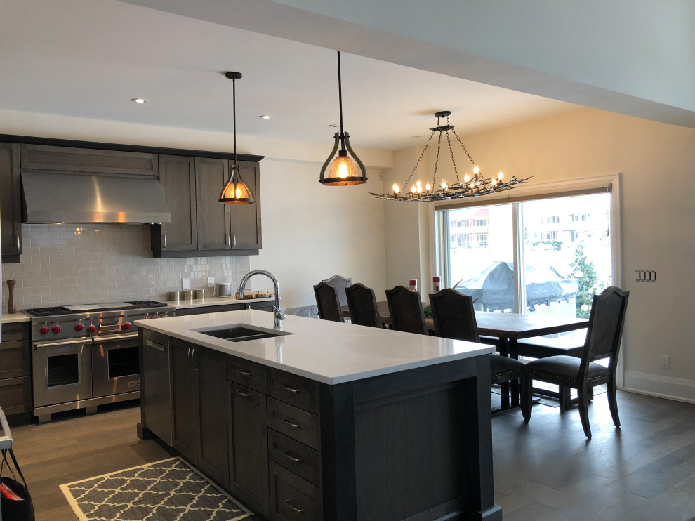 Example of a mountain style home design design in Toronto