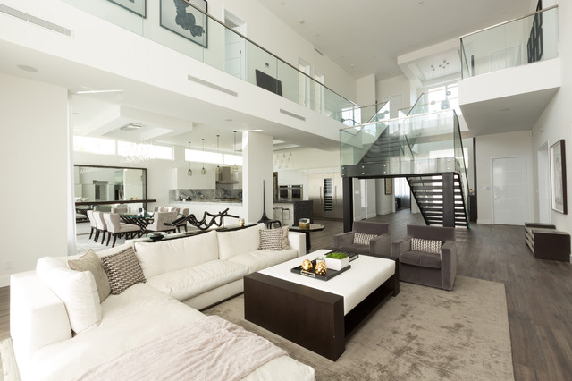 Pompano Beach contemporary-vardagsrum