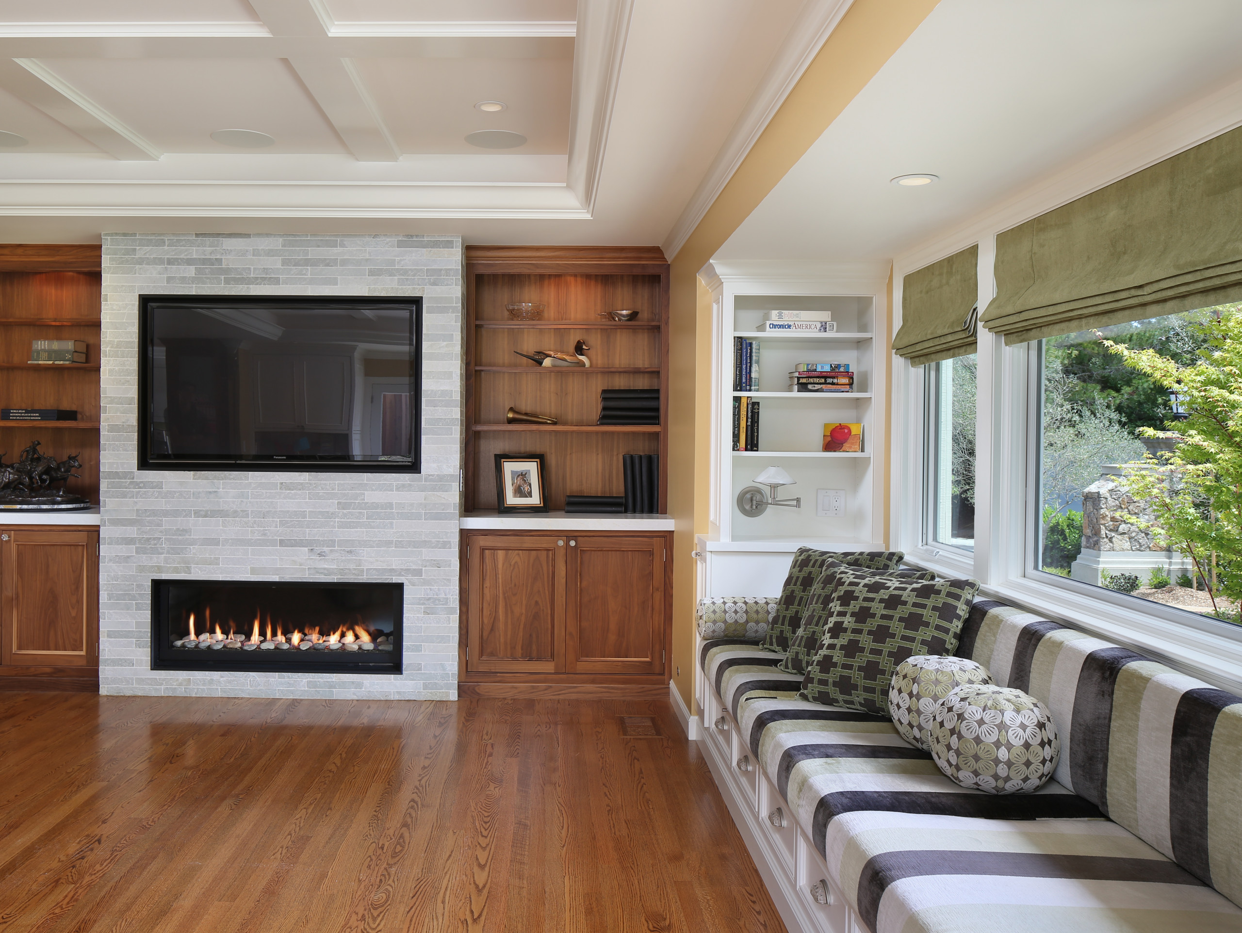 Transitional family room