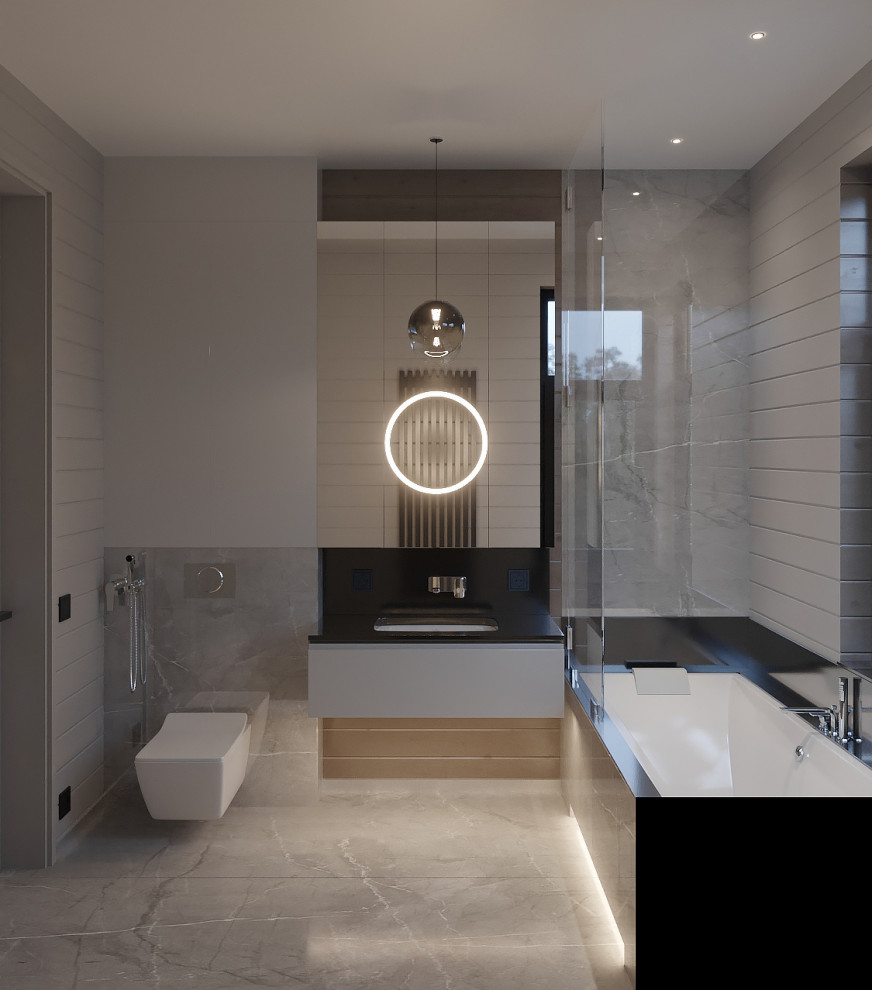 Гостевой санузел в проекте загородного дома