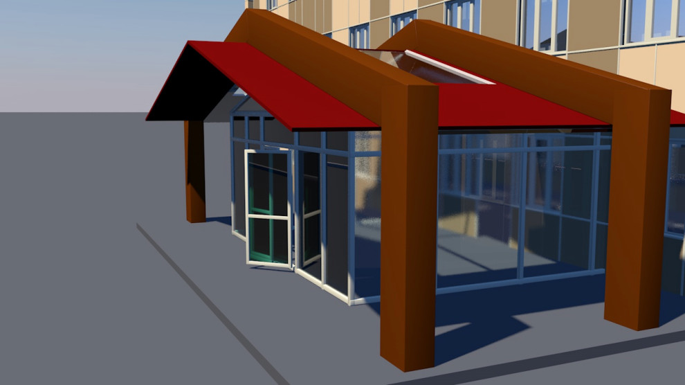 Эскизный проект фходной группы офисного здания