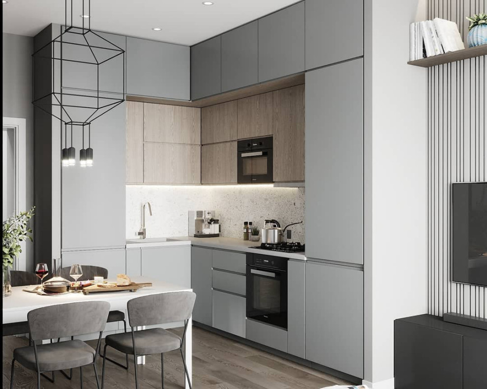 Проект кухни-гостиной 18 кв.м.