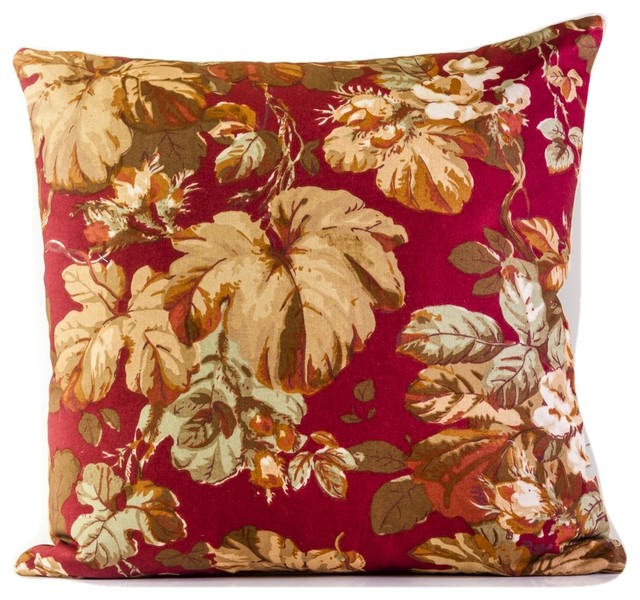 Floral Pillow Cover, Ralph Lauren Designer Fabric - Contemporary - Decorative  Pillows - by Gallerie Varda | Houzz