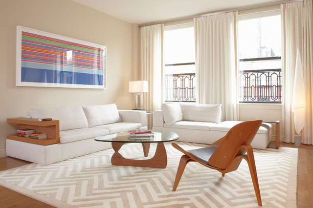 NY Condo trendy-dagligstue