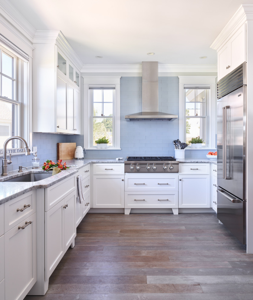 Inspiration for a nautical kitchen in Boston.