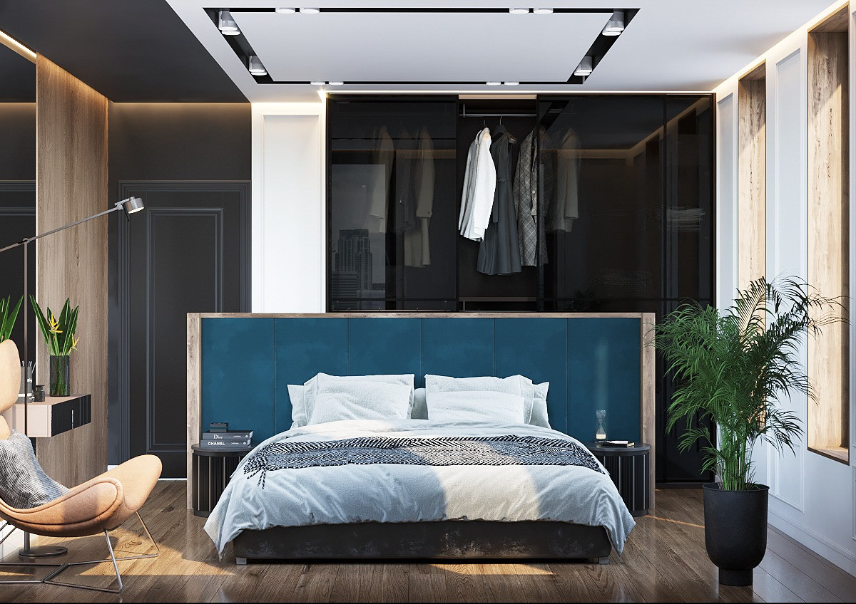 Спальня с видовыми окнами.