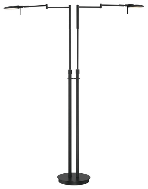 Dessau Turbo Double SwingArm LED Floor Lamp Transitional Floor