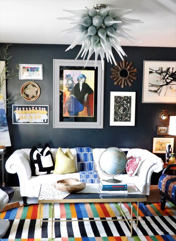 Inspiration for an eclectic living room in St Louis.