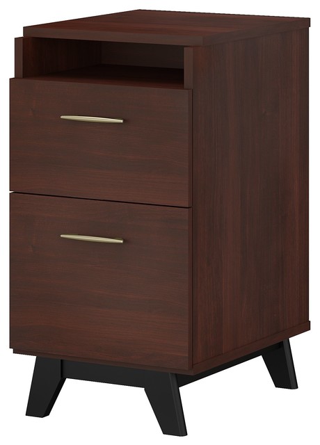 Office By Kathy Ireland Centura 2 Drawer File Cabinet Century Walnut Midcentury Filing Cabinets By Bush Industries