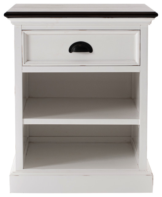 Halifax Accent Bedside Table with Shelves Contemporary Nightstands