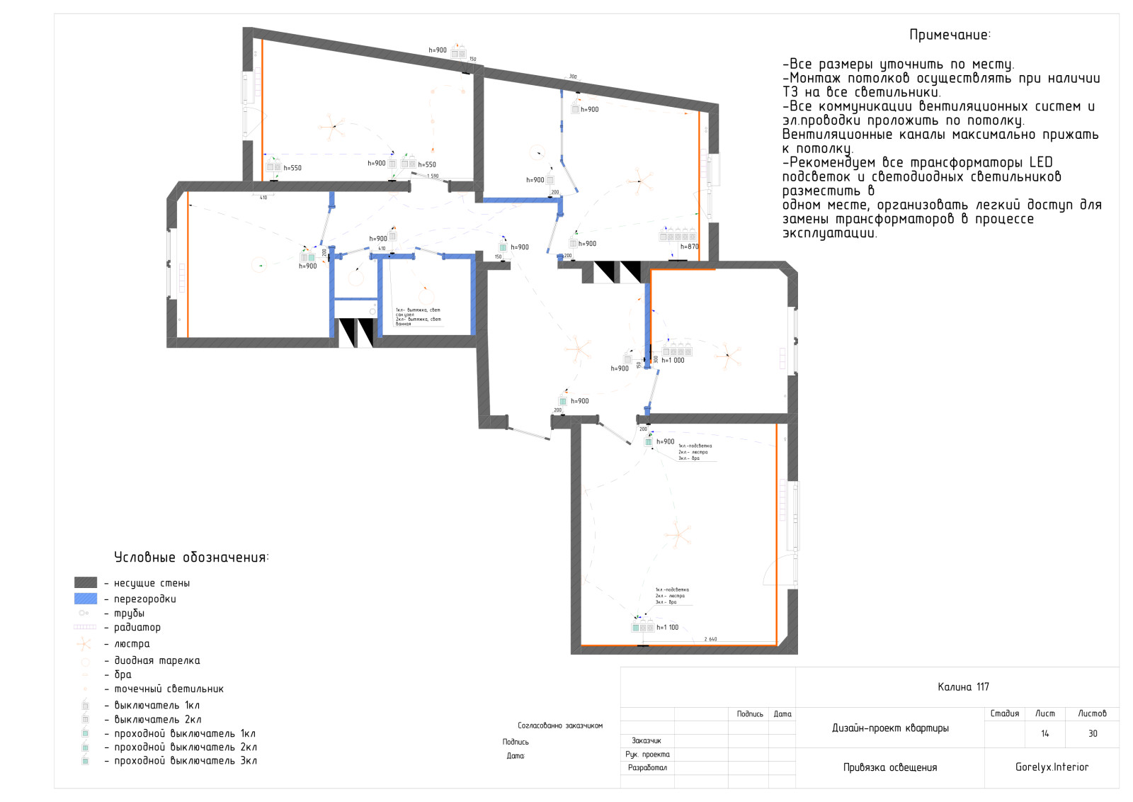 Дизайн-проект квартиры 73кв.м