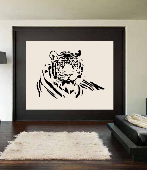 Wall Vinyl Sticker Decals Art Mural Wild Animal Tiger Predator Nature