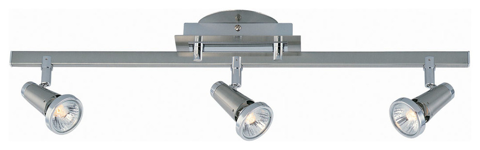 Lite Source LS-16063PS Producer 3 Light Bathroom Vanity Lights in Polished Steel