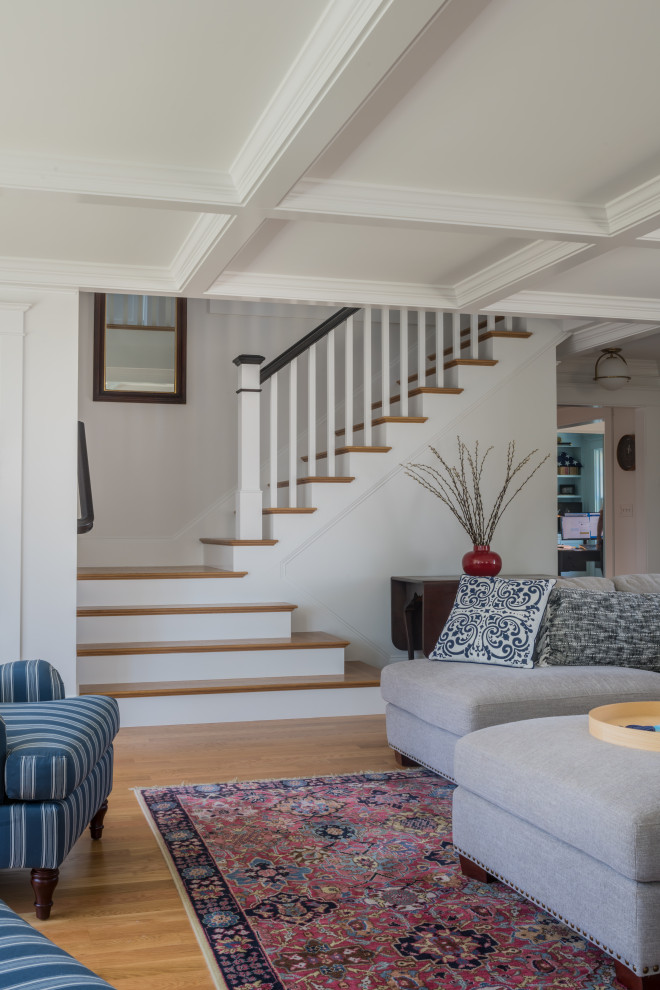Example of a transitional staircase design in Boston