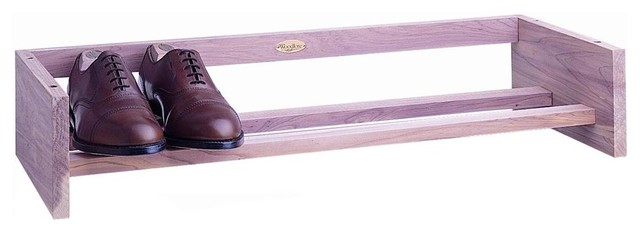 1 Tier Large Cedar Shoe Rack In Natural Finish Transitional Shoe Storage By Shopladder