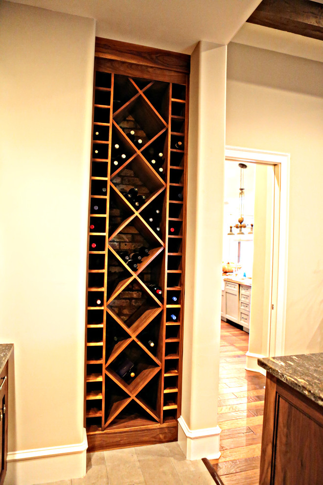 Inspiration for a rustic wine cellar remodel in Austin