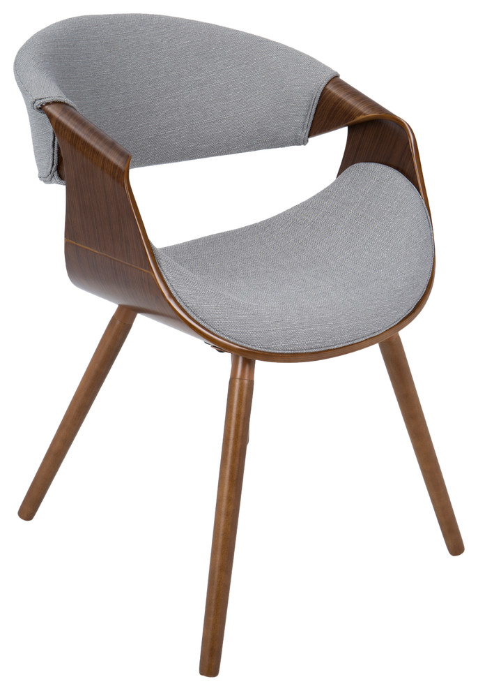 Curvo MidCentury Modern Walnut Chair by LumiSource Midcentury