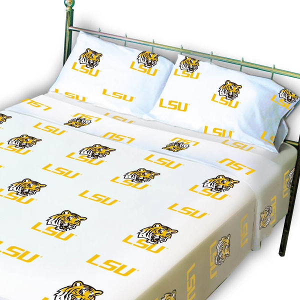 Ncaa Louisiana State Tigers Sheets, Lsu Bedding Set