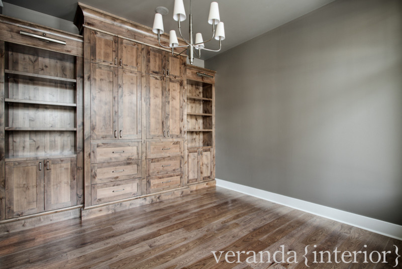 This is an example of a transitional home office in Calgary.