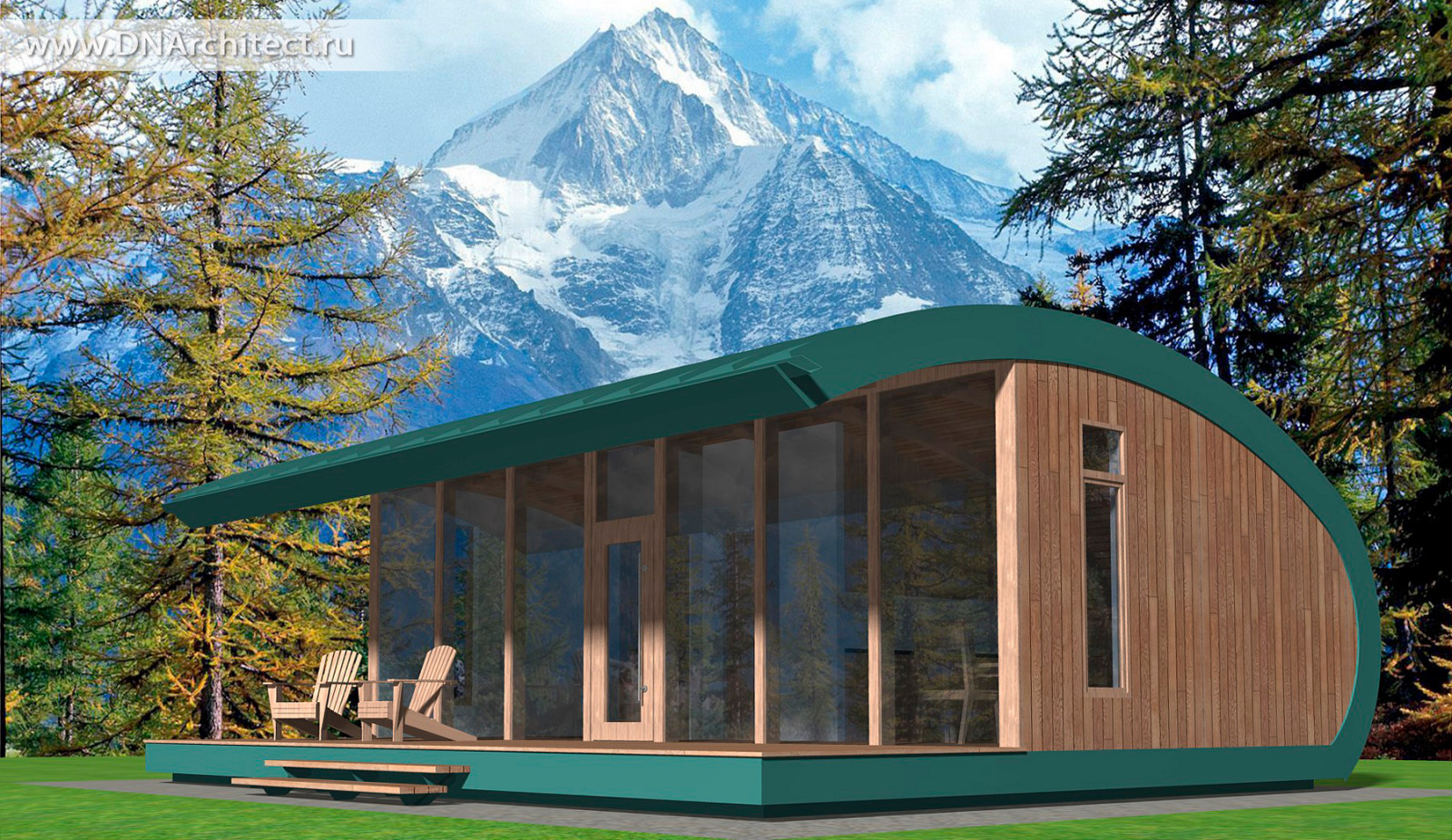 Проект гостевого дома S-70-90