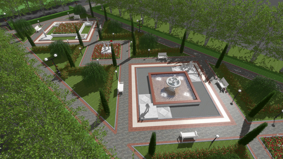 Комсомольский сквер в г.Жиздра, 2021