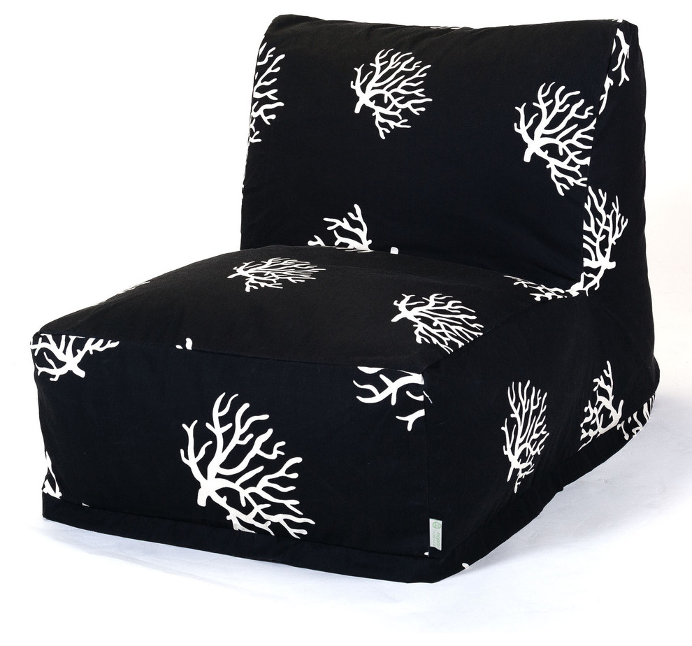 Outdoor Black Coral Bean Bag Chair Lounger