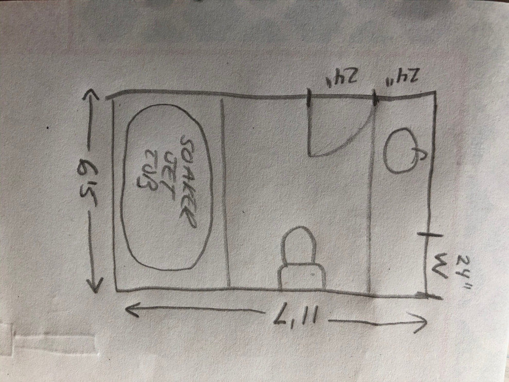 En-suite Bathroom layout help (6x11)