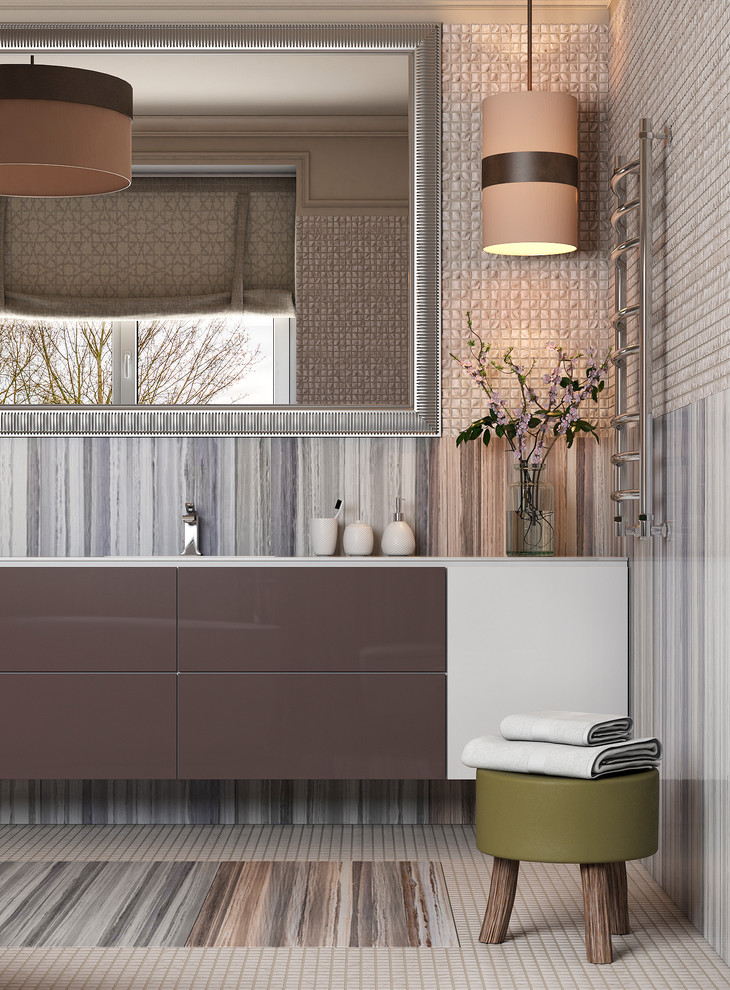 Ванная комната в светлых тонах