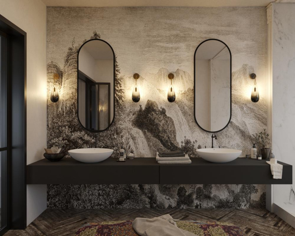 Мастер ванная в доме с шикарным видом