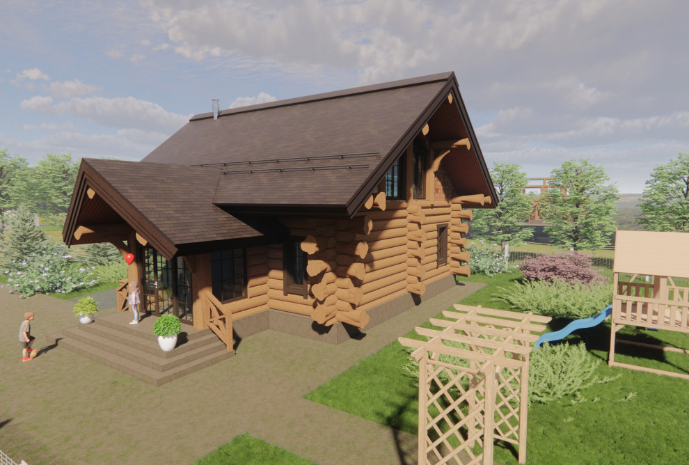 Жилой дом 122 кв.м из бревна