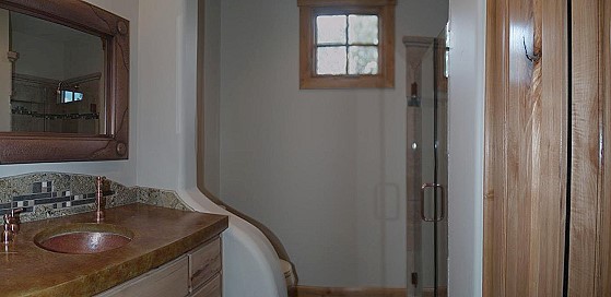 Inspiration for a rustic bathroom remodel in Phoenix