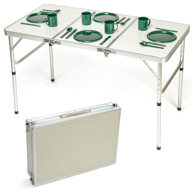 Portable Adjustable Lightweight Aluminum Folding Table